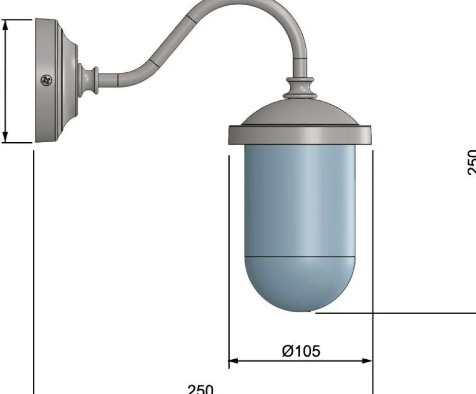 Laura Suardi Chrom Wandleuchte Messing IP43 Maritim rostfrei< Außenleuchten Antik|Außenleuchten Messing