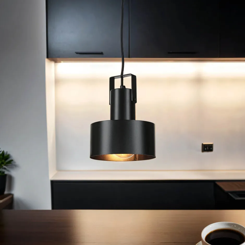 Sigma Coole Hängelampe Rif Schwarz mit Zierbügel< Hängelampen|Esszimmer Lampen