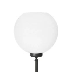 Bürolampen|Lampen Aus Aller Welt*Giovanni Battista Deckenfluter klein 152 cm Messing Glas E27 in Bronze Weiß