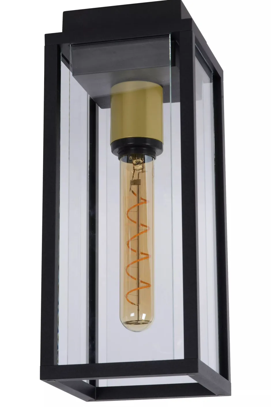 Deckenleuchten Außen|Metall Lampen* Deckenlampe Außen Glas Metall Schwarz E27 IP54 Terrasse