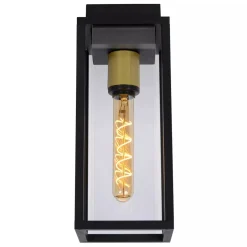 Deckenleuchten Außen|Metall Lampen* Deckenlampe Außen Glas Metall Schwarz E27 IP54 Terrasse