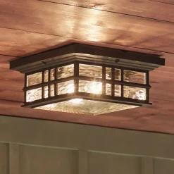 Außenleuchten Antik|Gartenlaternen*Elstead Deckenlampe außen in Bronze antik IP44 E27 Rustikal