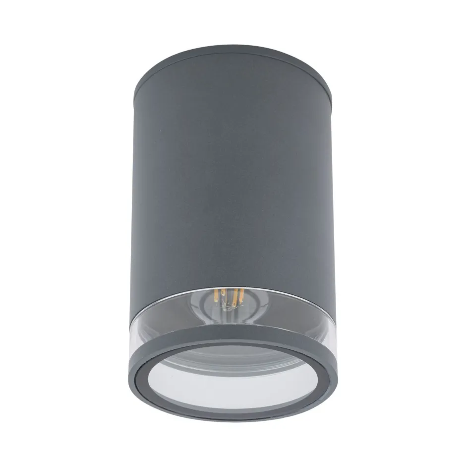 Nowodvorski Deckenlampe außen IP44 Ø 11 cm klein Grau für E27< Metall Lampen|Moderne Außenleuchten