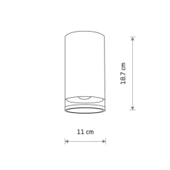 Nowodvorski Deckenlampe außen IP44 Ø 11 cm klein Grau für E27< Metall Lampen|Moderne Außenleuchten