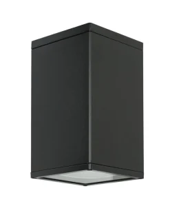 Metall Lampen|Feuchtraumleuchten*SU-MA Deckenlampe Außen IP54 Schwarz eckig E27