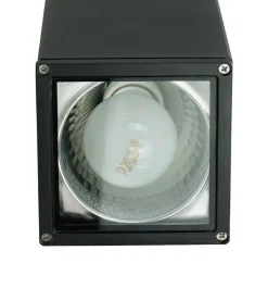 Metall Lampen|Feuchtraumleuchten*SU-MA Deckenlampe Außen IP54 Schwarz eckig E27