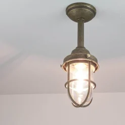 Außenleuchten Antik|Außenleuchten Messing*Giovanni Battista Deckenlampe Außen Maritim Echt-Messing