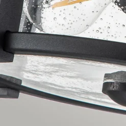 Außenleuchten Antik|Rustikale Außenleuchten*Elstead Deckenlampe außen rund Ø 33 cm Schwarz Transparent IP44