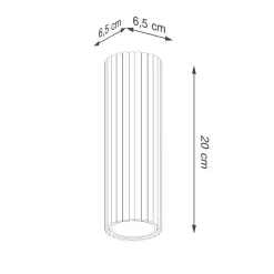Sollux Deckenlampe Aufputz Ø 6,5 cm H: 20 cm Schwarz GU10 Aluminium< Flurlampen|Küchenlampen