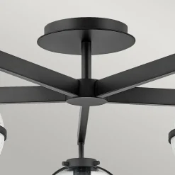 Elstead Deckenlampe Bad IP44 81,3 cm breit E14 Schwarz Metall Glas< Deckenleuchten|Badezimmer Lampe