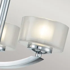 Deckenleuchten|Badezimmer Lampe*Elstead Deckenlampe Bad LED G9 IP44 40,6 cm breit 3000 K Chrom Weiß