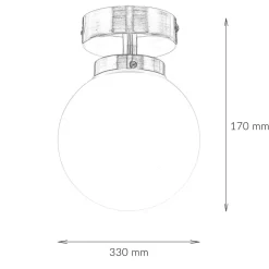 Wohnzimmerlampen|Glaslampen*Easylight Deckenlampe Badezimmer Chrom Weiß E14