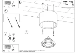 Betonlampen|Moderne Lampen*Sollux Deckenlampe Beton klein Ø 14 cm H: 9 cm GU10