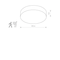 Deckenleuchten|Flurlampen*Nowodvorski Deckenlampe Bewegungssensor Schwarz 3x E14 Bad Flur