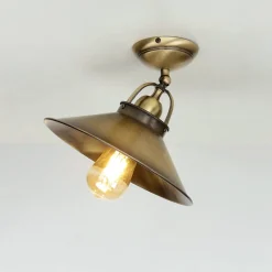 Metall Lampen|Vintage Lampen*Giovanni Battista Deckenlampe Bronziert Echt-Messing Handarbeit