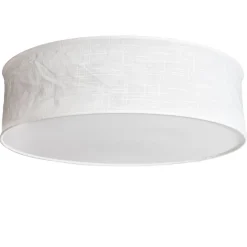 By Rydéns Deckenlampe D: 60 cm rund Modern Weiß Metall Stoff E27< Deckenleuchten|Flurlampen