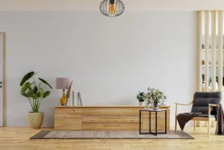 Flurlampen|Bürolampen*Belis Deckenlampe E27 Ø25 cm Schwarz Honig blendarm Retro