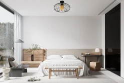 Flurlampen|Bürolampen*Belis Deckenlampe E27 Ø34 cm Schwarz Honig blendarm Retro