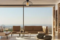 Flurlampen|Bürolampen*Belis Deckenlampe E27 Ø34 cm Schwarz Honig blendarm Retro