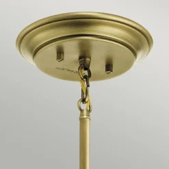 Elstead Deckenlampe E27 in Messing Ø13cm Glas Metall Jugendstil< Wohnzimmerlampen|Glaslampen