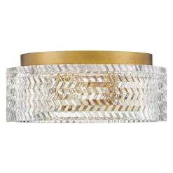 Elstead Deckenlampe E27 Kristall rund D: 30,5 cm in Messing Antik< Deckenleuchten|Flurlampen