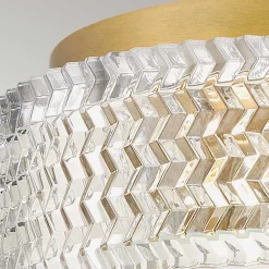 Elstead Deckenlampe E27 Kristall rund D: 30,5 cm in Messing Antik< Deckenleuchten|Flurlampen