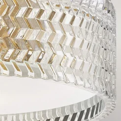 Elstead Deckenlampe E27 Kristall rund D: 30,5 cm in Messing Antik< Deckenleuchten|Flurlampen