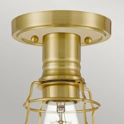 Elstead Deckenlampe E27 Metall Ø 14,5 cm rund in Messing< Deckenleuchten|Flurlampen