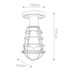 Elstead Deckenlampe E27 Metall Ø 14,5 cm rund in Messing< Deckenleuchten|Flurlampen