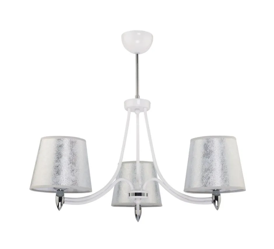 Jupiter Deckenlampe ESMERALDA in Weiß Silber E27 Esstisch< Deckenleuchten|Schlafzimmer Lampen