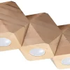 Holzlampen|Moderne Lampen*Sollux Deckenlampe 3-flammig 36 cm klein Holz GU10 wohnlich