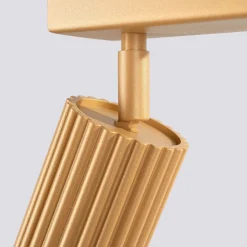 Flurlampen|Wohnzimmerlampen*Sollux Deckenlampe 4-flammig 81 cm lang GU10 in Gold aus Aluminium