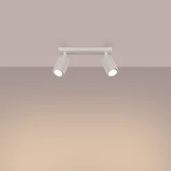 Sollux Deckenlampe 2-flammig 30 cm lang klein GU10 in Creme Modern< Flurlampen|Wohnzimmerlampen