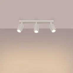 Sollux Deckenlampe 3-flammig GU10 B: 45 cm klein in Creme Modern< Flurlampen|Wohnzimmerlampen
