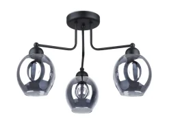Sollux Deckenlampe 3-flammig Schwarz Rauchglas E27 Modern< Deckenleuchten|Moderne Lampen