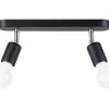 Sollux Deckenlampe 2-flammig Schwarz Metall 33 cm lang E27< Wohnzimmerlampen|Küchenlampen