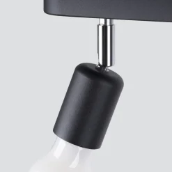 Sollux Deckenlampe 2-flammig Schwarz Metall 33 cm lang E27< Wohnzimmerlampen|Küchenlampen