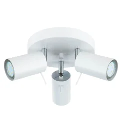 Easylight Deckenlampe 3-flammig Weiß Ø 20 cm Metall verstellbar< Deckenleuchten|Flurlampen