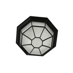 Rustikale Lampen|Feuchtraumleuchten*Easylight Deckenlampe für Außen Schwarz rustikal IP44 MILANO