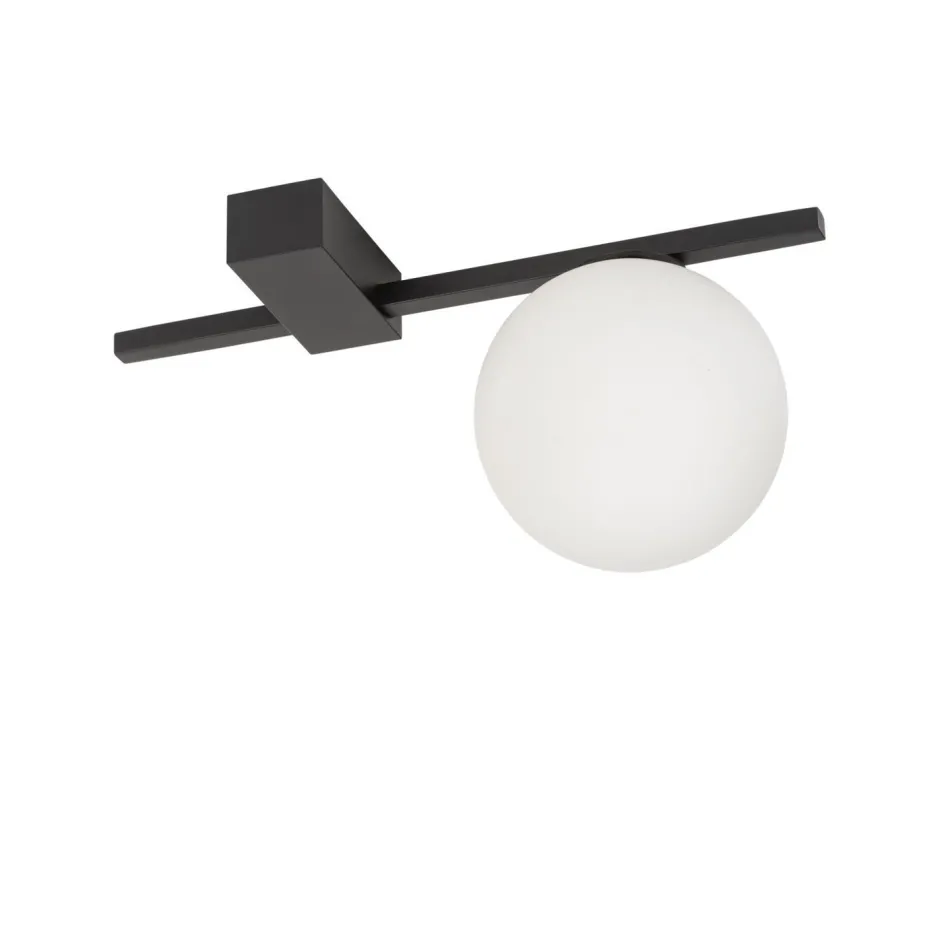 Deckenleuchten|Flurlampen*Nowodvorski Deckenlampe G9 Schwarz Weiß Glas Aluminium Modern