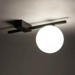 Deckenleuchten|Flurlampen*Nowodvorski Deckenlampe G9 Schwarz Weiß Glas Aluminium Modern