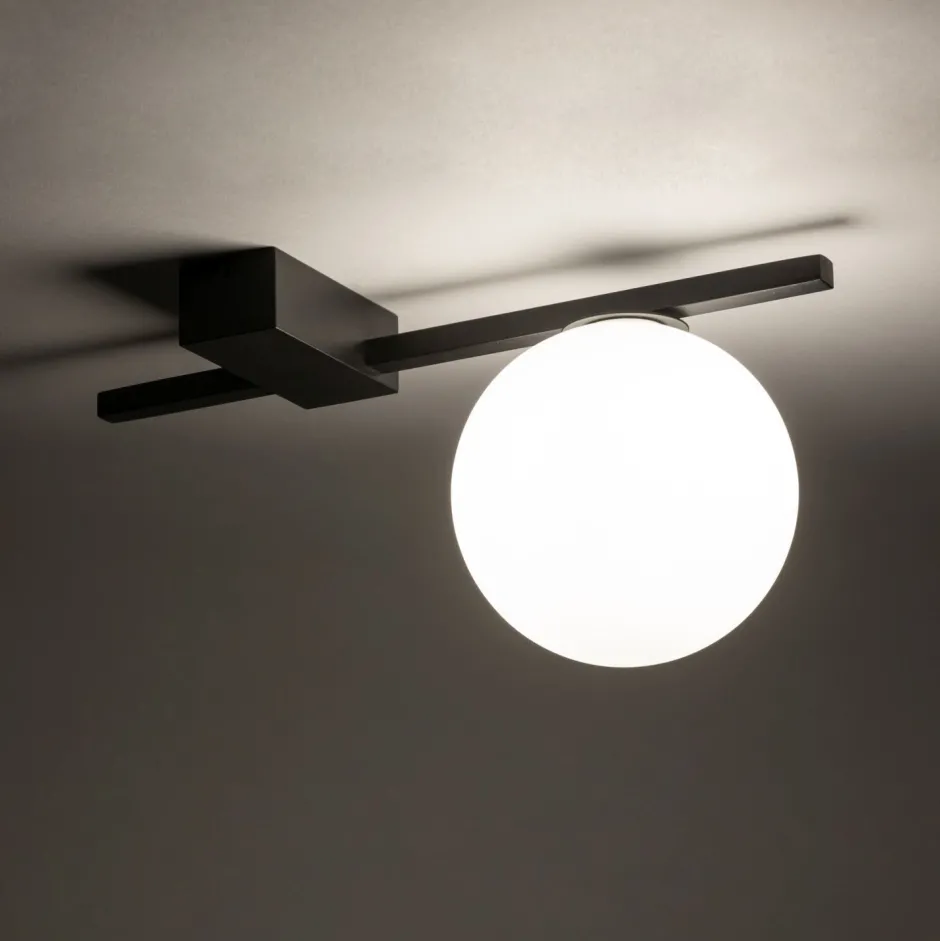 Deckenleuchten|Flurlampen*Nowodvorski Deckenlampe G9 Schwarz Weiß Glas Aluminium Modern