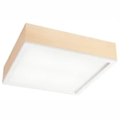 Deckenleuchten|Flurlampen*Lamkur Deckenlampe Glas blendarm Holz Pinie E27 B:38,5 cm