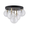 TK Lighting Deckenlampe Glas Metall Ø 35 cm klein Schwarz Gold 5x G9< Deckenleuchten|Badezimmer Lampe
