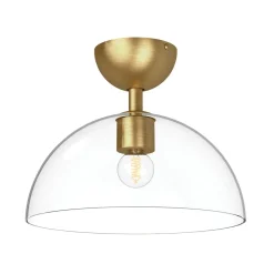 Deckenleuchten|Flurlampen*Elstead Deckenlampe Glas Metall E27 Ø 30,5 cm in Gold gebürstet