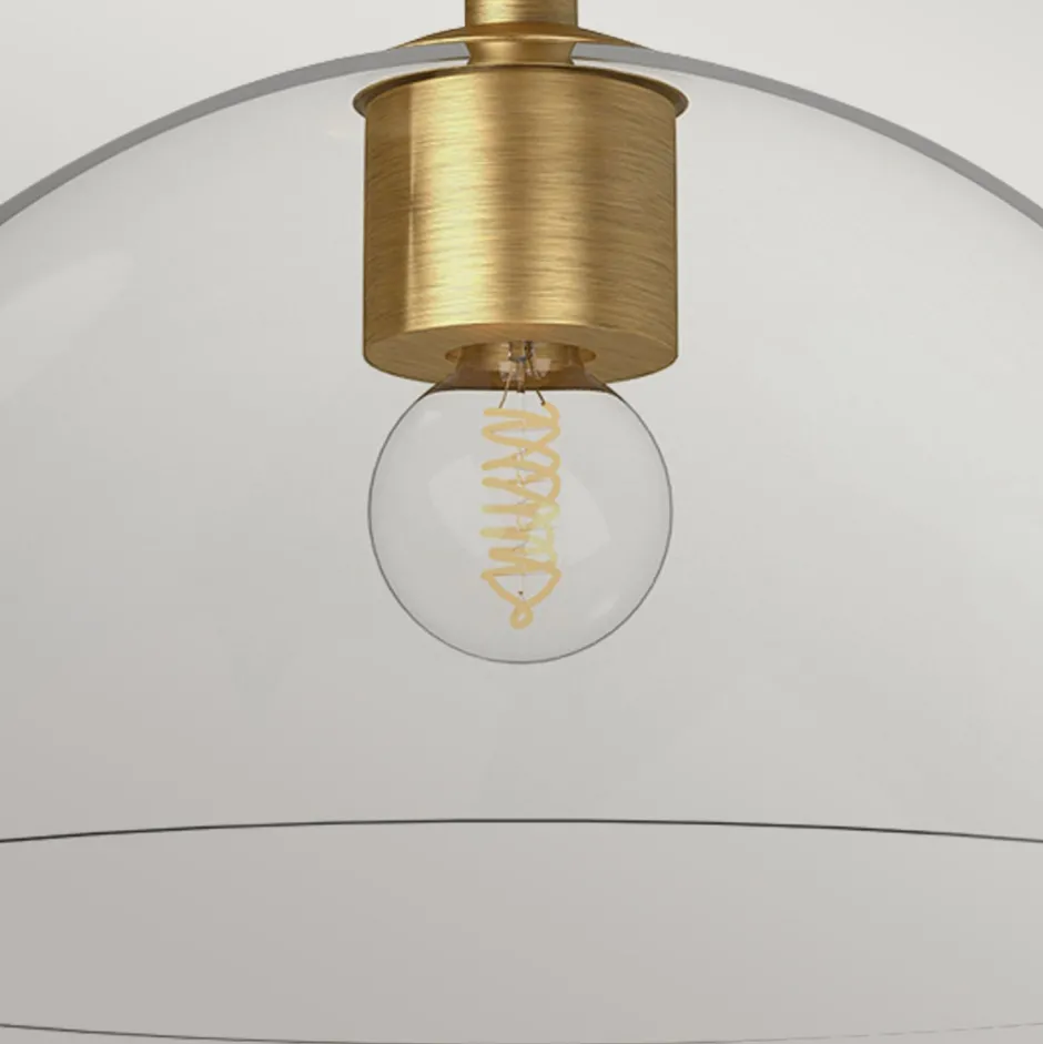 Deckenleuchten|Flurlampen*Elstead Deckenlampe Glas Metall E27 Ø 30,5 cm in Gold gebürstet