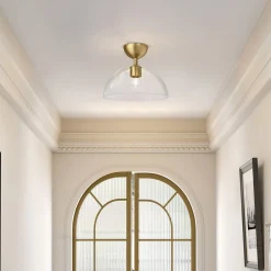 Deckenleuchten|Flurlampen*Elstead Deckenlampe Glas Metall E27 Ø 30,5 cm in Gold gebürstet