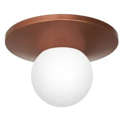 Luminex Deckenlampe Glas Metall in Kupfer Ø29 cm E14 blendarm< Deckenleuchten|Badezimmer Lampe