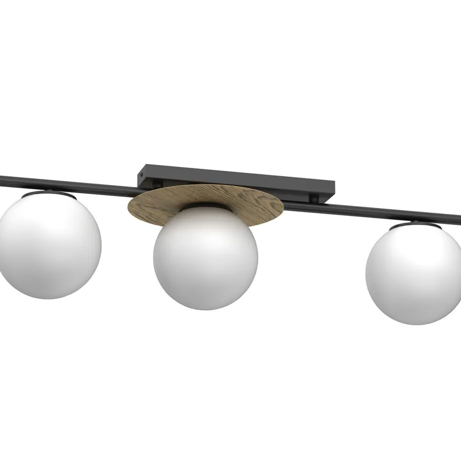 Luminex Deckenlampe Glas Metall L:74 cm E27 Modern gemütlich< Deckenleuchten|Badezimmer Lampe