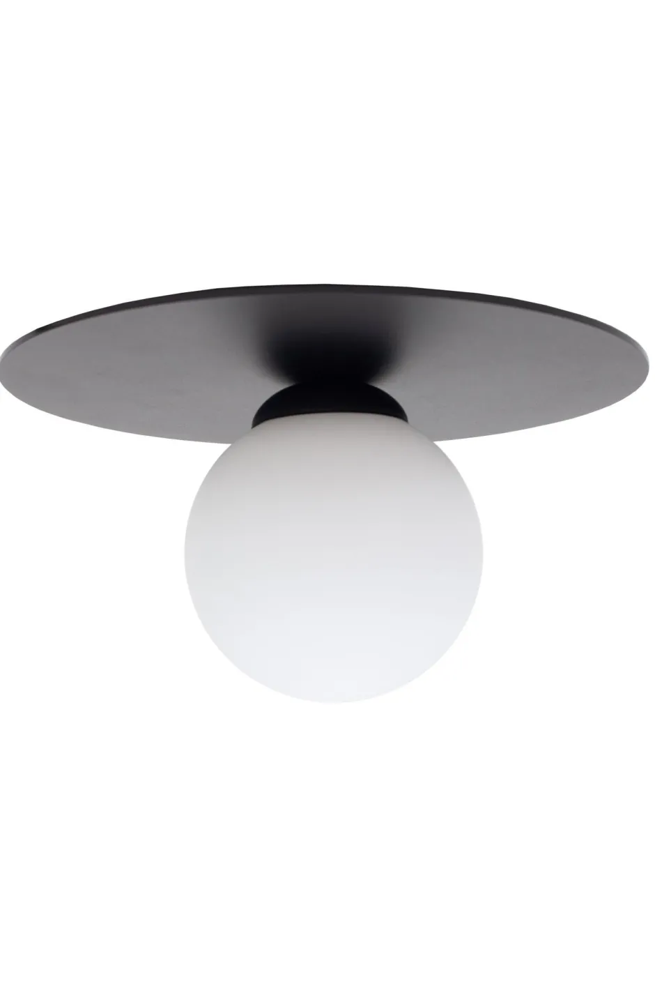 Belis Deckenlampe Glas Metall Schwarz E27 Ø20 cm blendarm< Flurlampen|Bürolampen